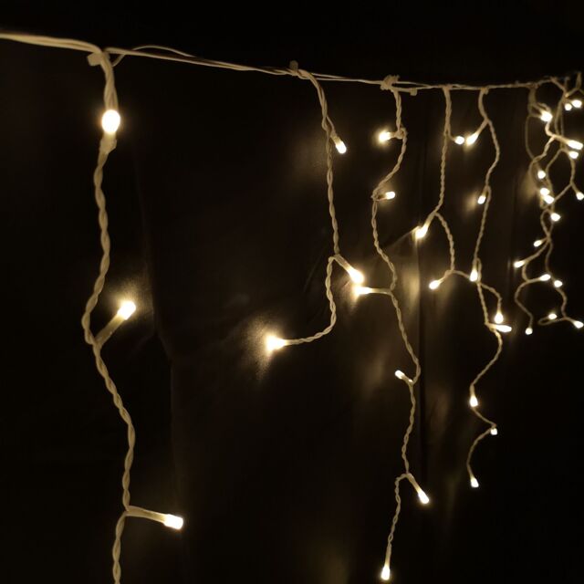 Samuel Alexander 7.5m 300 LED Frosted IcicleBrights Christmas String Lights in Warm White in Beige - image 1