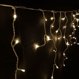 Samuel Alexander 7.5m 300 LED Frosted IcicleBrights Christmas String Lights in Warm White in Beige