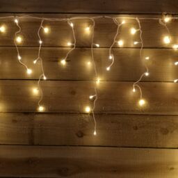 Samuel Alexander 7.5m 300 LED Frosted IcicleBrights Christmas String Lights in Warm White in Beige - thumbnail 4