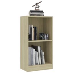 Berkfield Home Bookshelf Sonoma Oak 40x24x75 cm Engineered Wood in Brown - Size: 40 x 24 x 75 cm - thumbnail 3