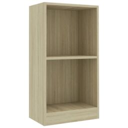 Berkfield Home Bookshelf Sonoma Oak 40x24x75 cm Engineered Wood in Brown - Size: 40 x 24 x 75 cm - thumbnail 2