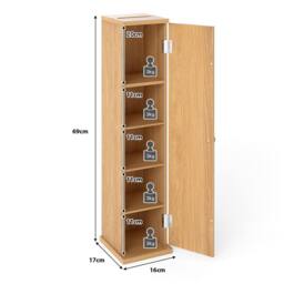Costway Compact Tissue Cabinet 4-Tier Toilet Paper Holderw/Detachable Shelves in Natural - thumbnail 2