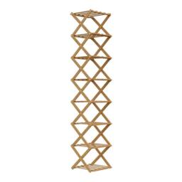 KORVIXA 8-Tiers Bamboo Folding Shoe Rack in Brown - Size: 0.6m2 - thumbnail 1