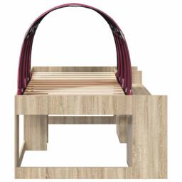 Berkfield Home Bed Frame with Tunnel 3 pcs Sonoma Oak & Red Engineered Wood in Brown - thumbnail 7