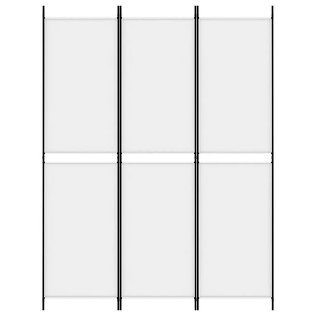 Berkfield Home Durable 3-Panel Room Divider White 150x200 cm Fabric - image 1