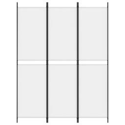 Berkfield Home Durable 3-Panel Room Divider White 150x200 cm Fabric - thumbnail 1