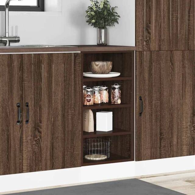 Berkfield Home Durable Bottom Cabinet Brown Oak 40x44.5x81.5 cm Engineered Wood - image 1
