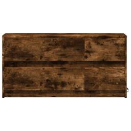 Berkfield Home TV Cabinet with LED Smoked Oak 100x34x50 cm Engineered Wood in Brown - Size: 100 x 34 x 50 cm - thumbnail 6