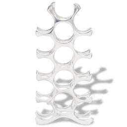 Berkfield Home Wine Stand for 15 Bottles Silver Aluminium - thumbnail 3