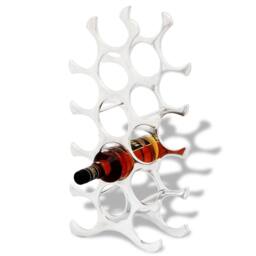 Berkfield Home Wine Stand for 15 Bottles Silver Aluminium