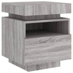 Berkfield Home Bedside Cabinets with LED Lights 2 pcs Grey Sonoma 40x39x48.5 cm - thumbnail 6