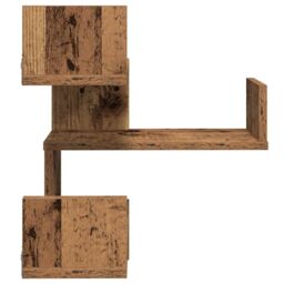 Berkfield Home Wall Corner Shelves 2 pcs Old Wood 40x40x49.5 cm Engineered Wood in Brown - thumbnail 6