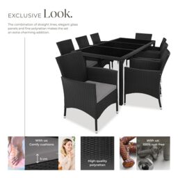 tectake Garden Furniture Set Almansa in Bronze - Size: XL - thumbnail 3