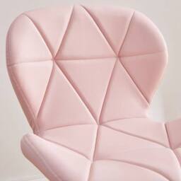 FORGEVIO Cushioned Computer Desk Office Chair Chrome Legs in Pink - thumbnail 4