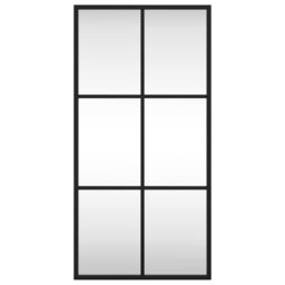 Berkfield Home Wall Mirror Black 30x60 cm Rectangle Iron - thumbnail 3