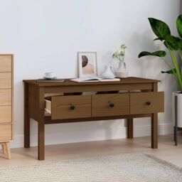 Berkfield Home Coffee Table Honey Brown 102x49x55 cm Solid Wood Pine - Size: 102 x 49 x 55 cm - thumbnail 3