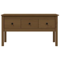 Berkfield Home Coffee Table Honey Brown 102x49x55 cm Solid Wood Pine - Size: 102 x 49 x 55 cm - thumbnail 6