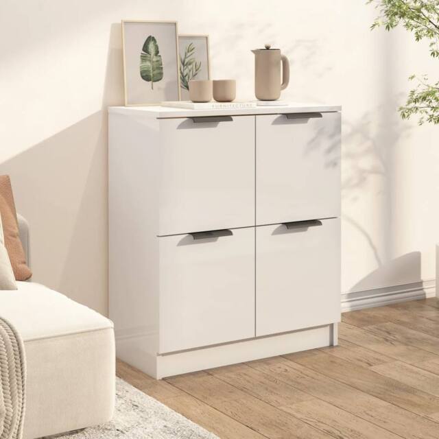 Berkfield Home Sideboard White 60x30x70 cm Engineered Wood - Size: 60 x 30 x 70 cm - image 1