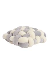 Living and Home Plush Woven Cube Cushion for Sofa & Bedroom in Grey - thumbnail 6