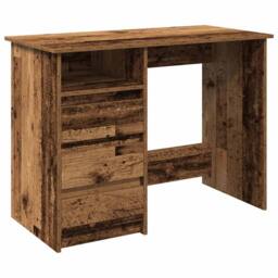 Berkfield Home Decorative Desk Old Wood 102x50x75 cm Engineered Wood in Brown - Size: 102 x 50 x 75 cm - thumbnail 3