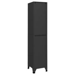 Berkfield Home Locker Cabinet Anthracite 38x40x180 cm Steel in Black - Size: 38 x 40 x 180 cm - thumbnail 4