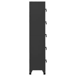 Berkfield Home Locker Cabinet Anthracite 38x40x180 cm Steel in Black - Size: 38 x 40 x 180 cm - thumbnail 3