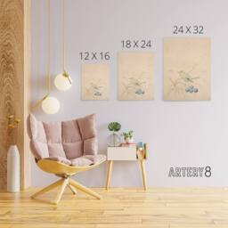 "Artery8 PC Skovgaard Kingbird on a Meadow Branch Canvas Wall Art Print in Beige - Size: W12"" x H16""" - thumbnail 4