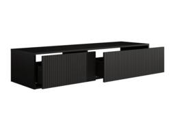 Vente-unique Fluted Wall-Hung Vanity Unit - Black - 150 Cm - ARNEGA - thumbnail 6