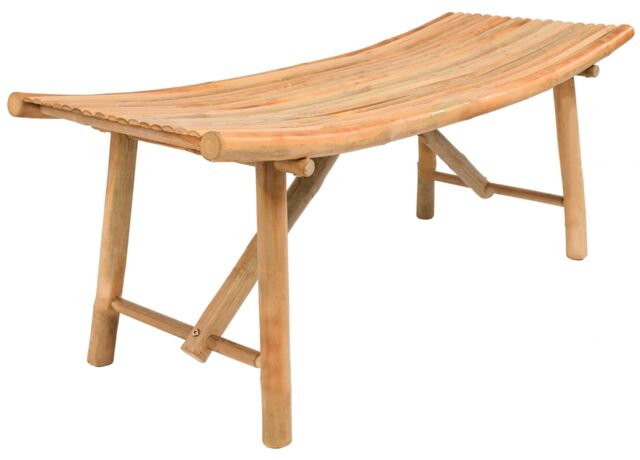 Nordlys Bamboo Wood Entryway Bench in Brown - image 1