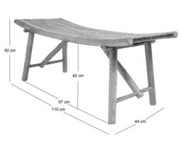 Nordlys Bamboo Wood Entryway Bench in Brown - thumbnail 5