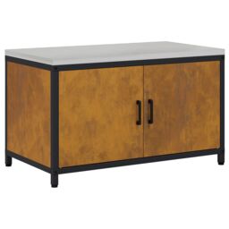 Berkfield Home Kitchen Storage Cabinet with Shelf with Storage with Door Rusty Weathering steel in Brown - thumbnail 2