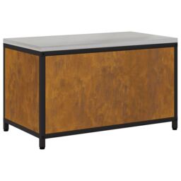Berkfield Home Kitchen Storage Cabinet with Shelf with Storage with Door Rusty Weathering steel in Brown - thumbnail 9