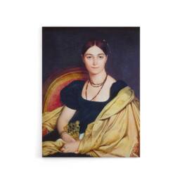 "Artery8 J A D Ingres Portrait of Madame Duvaucey Canvas Wall Art Print - Size: W12"" x H16""" - thumbnail 1