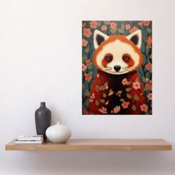 "Artery8 Wall Art Print Red Panda Cute Tree Blossom Kids Bedroom Artwork Poster - Size: W18"" x H24""" - thumbnail 2