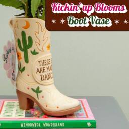 Boxer Gifts Women's Cowboy Boots Vase - Boots Are Made for Dancing - thumbnail 2