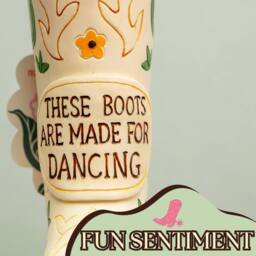 Boxer Gifts Women's Cowboy Boots Vase - Boots Are Made for Dancing - thumbnail 3