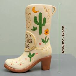 Boxer Gifts Women's Cowboy Boots Vase - Boots Are Made for Dancing - thumbnail 6