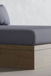 Panda London 100% Bamboo Bedding Fitted Sheet in Dark Grey - Size: Small Double - thumbnail 2