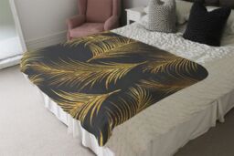 Benjamin Tate Design Golden Tropical Blanket in Natural - Size: 120 cm x 150 cm - thumbnail 3
