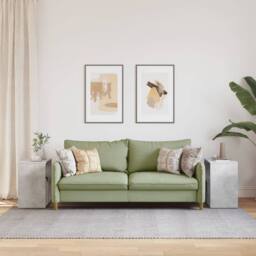 Berkfield Home Side Tables 2 pcs Concrete Grey 50x30x50 cm Engineered Wood - Size: 50 x 30 x 50 cm