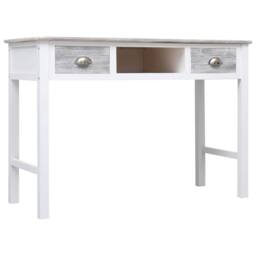 Berkfield Home Writing Desk Grey 110x45x76 cm Wood - Size: 110 x 45 x 76 cm