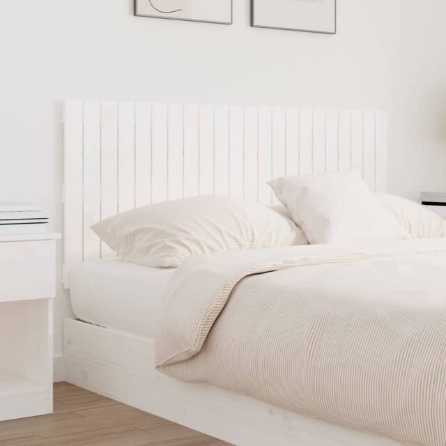 Berkfield Home Wall Headboard White 140x3x60 cm Solid Wood Pine - Size: 140 x 3 x 60 cm - image 1