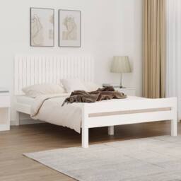 Berkfield Home Wall Headboard White 140x3x60 cm Solid Wood Pine - Size: 140 x 3 x 60 cm - thumbnail 2