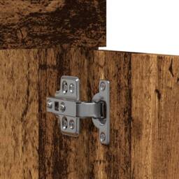Berkfield Home Durable Bathroom Sink Cabinet Old Wood 90x38.5x46 cm Engineered Wood in Brown - thumbnail 8