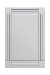 MirrorOutlet 'Milton' All Glass Bevelled Square Corner Wall Mirror 90 x 60 CM in Clear - thumbnail 2