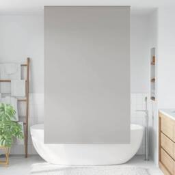 Berkfield Home Shower Roller Blind 130x240 cm Fabric Width 126 cm in Grey - thumbnail 3
