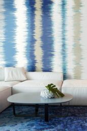 Origin Murals Linear Stripe Matt Smooth Paste the Wall Mural in Blue - Size: W300 cm x H240 cm - thumbnail 1