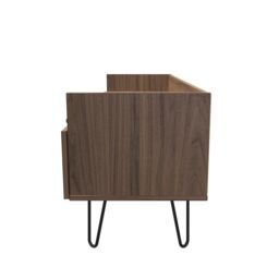 Ready Assembled 2 U Fuji 2 Drawer TV Unit (Ready Assembled) in Walnut - thumbnail 2