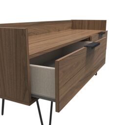 Ready Assembled 2 U Fuji 2 Drawer TV Unit (Ready Assembled) in Walnut - thumbnail 5