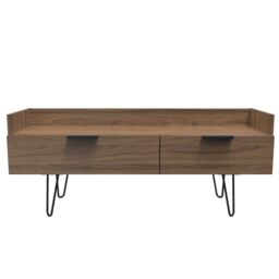 Ready Assembled 2 U Fuji 2 Drawer TV Unit (Ready Assembled) in Walnut